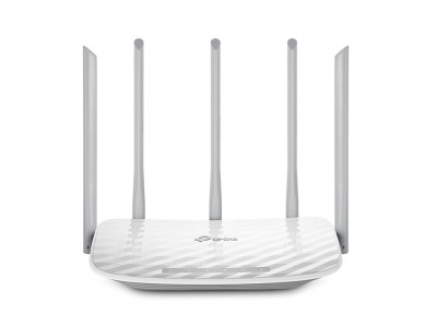Маршрутизатор TP-Link, портов: 5, LAN: 4, WAN: 1, скорость мб/с: 1 317, антенн: 5, USB: Нет, 37х230х144 мм (ВхШхГ), цвет: белый, Archer C60