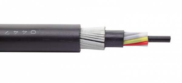 Кабель волоконно-оптический Eurolan L04-FG Loose tube,  12хОВ, OS2 9/125, LSZH (нг(A)-HF), Ø 12,4мм, универсальный, бронированный, цвет: чёрный