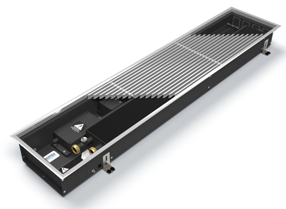 Внутрипольный конвектор длиной 2,1 м - 3 м Kermi KVN 260x80x2500 Без декоративной решётки