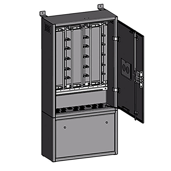 Шкаф распределительный Krone, 600 пар, 1250х500х1240 мм (ВхШхГ), (ШРП-2/600)