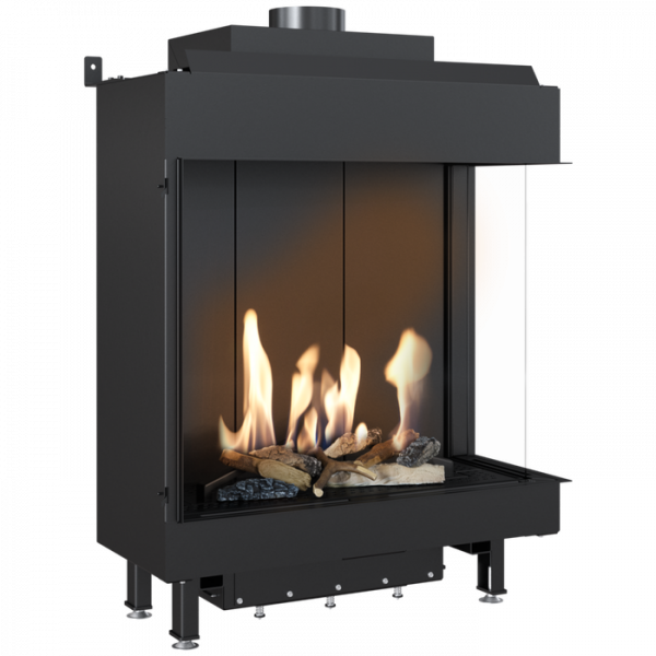 Панорамный газовый камин Kratki LEO/P/76/62/G20 (магистральный газ)