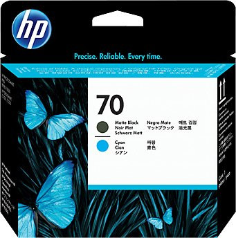 Печатающая головка HP C9404A (№70) Matte Black/Cyan