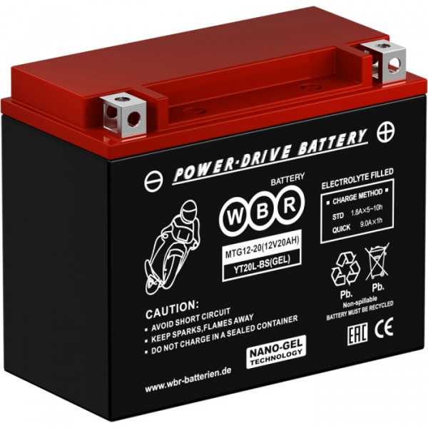 Аккумулятор для ИБП WBR MTG, 154х88х177 мм (ВхШхГ),  необслуживаемый свинцово-кислотный,  12V/20 Ач, (MTG 12-20)