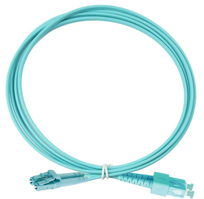 Коммутационный шнур оптический Eurolan Tight Buffer, Duplex SC/LC, OM3 50/125, LSZH (нг(A)-HF), 7м, цвет: бирюзовый, (41F-30-SC-LC-07)