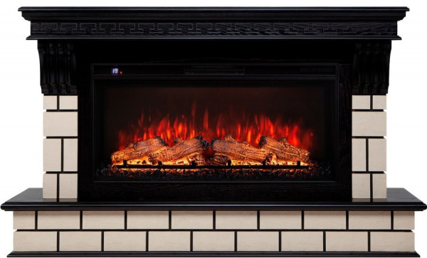 Линейный электрокамин Real-Flame Stone 36 AO-287 c очагом Joker 36