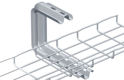 Кронштейн Cablofil, настенно-потолочн., для проволочных лотков b=300мм, С-образн., сталь, покрытие: м. Сендзимира