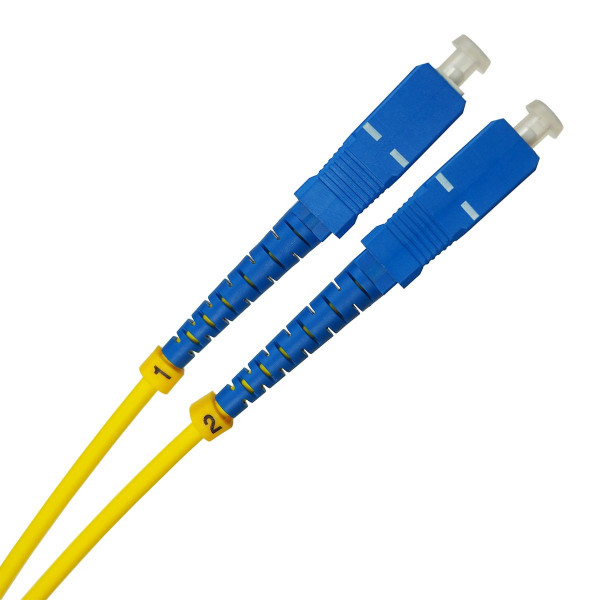 Коммутационный шнур оптический BNH Tight Buffer, Duplex SC/ST (UPC/UPC), OS2 9/125, LSZH, Ø 3мм, 20м, цвет: жёлтый, (B660.2-SC-ST-9-20-LSZH)