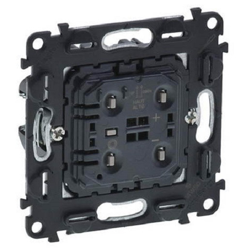 Светорегулятор Legrand Valena Life/Allure, кнопочный, без подсветки, внутренняя, 71х71 мм (ВхШ), цвет: чёрный, с нейтралью (752067)