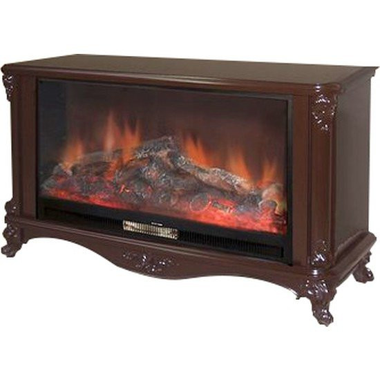 Электрокамин с широким очагом 2D Glenrich Версаль с царгой (Premier S86) Шоколад
