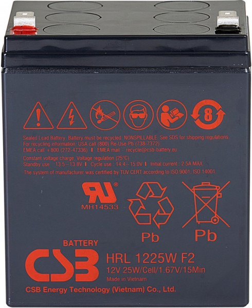 Аккумуляторная батарея CSB HRL1225W F2 FR