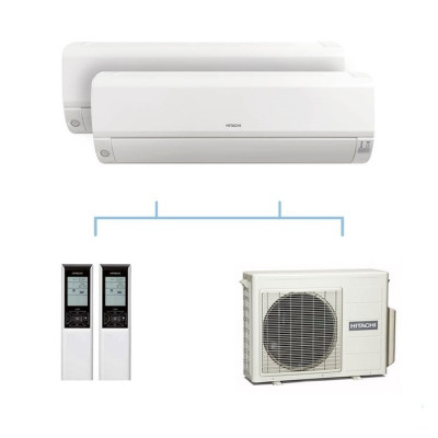Мульти сплит-система на 2 комнаты Hitachi RAM-33NP2E/ RAK-15QPE*2