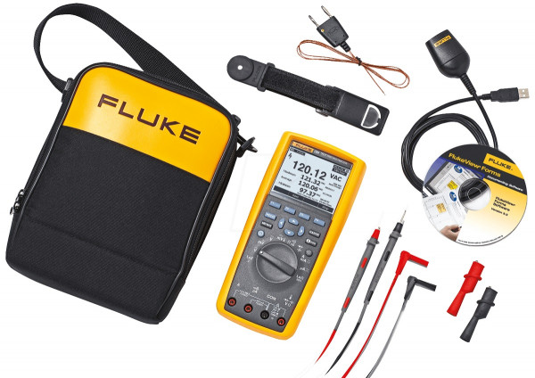 Набор инструментов FLUKE, кабельный, с дисплеем, питание: батарейки, корпус: пластик, с термопарой, (3947812)