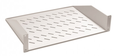Полка консольная Datarex, перфорированная, 19", 2U, 350 мм Г, нагрузка до 25 кг, для шкафов, цвет: серый