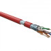 Кабель витая пара Hyperline FUTP4-C5E-S24-IN-LSZH, F/UTP, 4 пар., кат. 5е, проводник Ø 0,51мм, AWG24, LSZH (нг(A)-HF), 100МГц, 1м (коробка 305м), тип прокладки: внутри зданий, цвет: красный