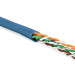 Кабель витая пара Hyperline, U/UTP, 4 пар., кат. 6, проводник Ø 0,61мм, AWG24, LSZH (нг(A)-HF), 250МГц, 1м (бухта 100м), тип прокладки: внутри зданий, цвет: синий