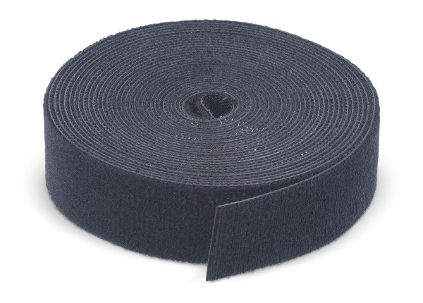 Лента липучая Cabeus, 25 мм Ш, 5 000 мм Д, материал: полиамид, цвет: чёрный