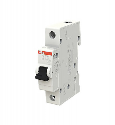 Автоматический выключатель ABB SH200, 1 модуль, C класс, 1P, 16А, 6кА, (2CDS211001R0164)