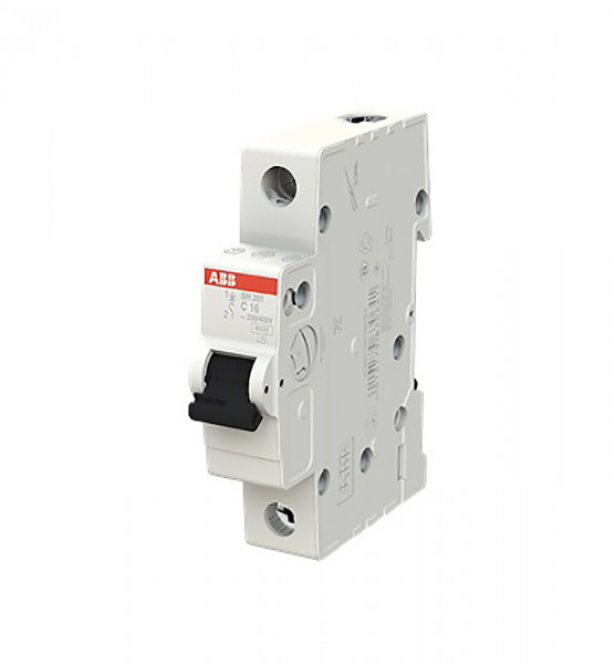 Автоматический выключатель ABB SH200, 1 модуль, C класс, 1P, 16А, 6кА, (2CDS211001R0164)