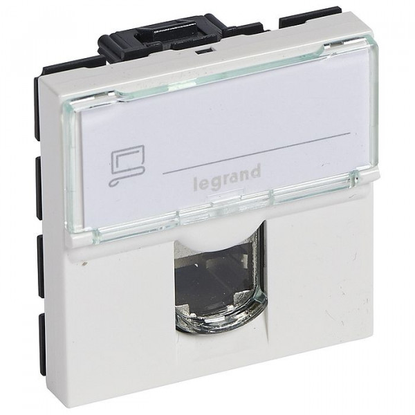 Розетка в сборе Legrand LCS2, 1x RJ45, кат. 6, неэкр., 65х65 мм (ВхШ), упаковка: 10 шт, цвет: белый, (LEG.076591)