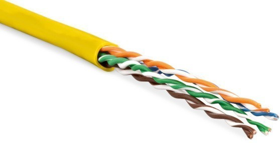 Бухта Hyperline UUTP4-C5E-P24-IN-LSZH-YL-100, 100м