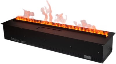 Встраиваемый очаг в модуль Schones Feuer 3D FireLine 1000 + синий цвет