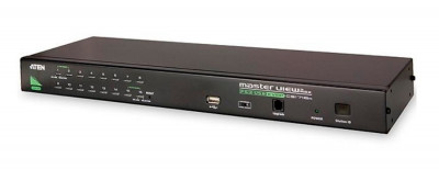 Переключатель KVM Aten, Altusen, портов: 16 х SPHD-15, 44х160х433 мм (ВхШхГ), USB, PS/2, цвет: чёрный