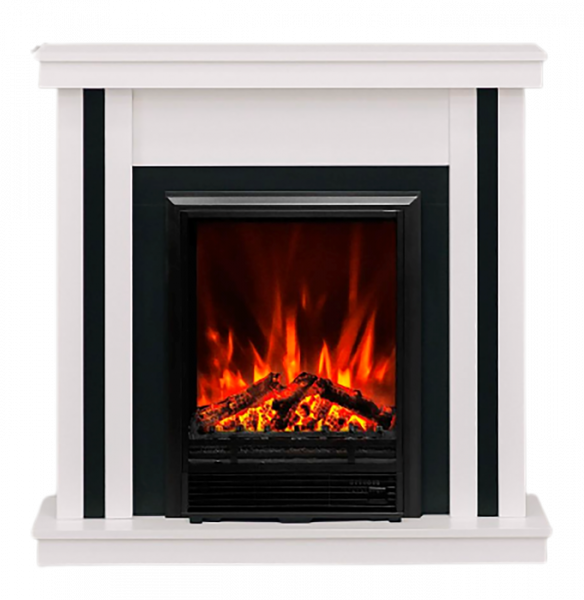 Электрокамин с классическим очагом 2D Elekam Нео белый с очагом Pulsar 23G
