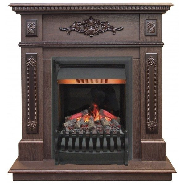 Электрокамин с классическим очагом 3D Real-Flame Lilian STD/EUG DN с очагом 3D Oregan