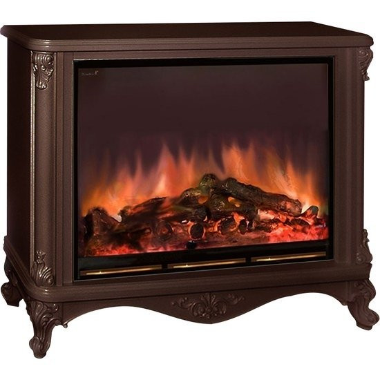 Электрокамин с широким очагом 2D Glenrich Версаль с царгой (Arte 28) Шоколад
