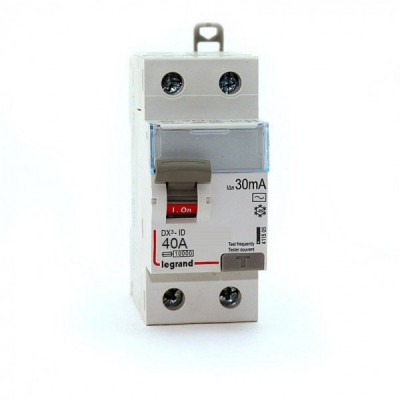 Устройство защитного отключения Legrand DX3, тип: А, 2 модуль, 2Р, 40А/30мА,  (411555)