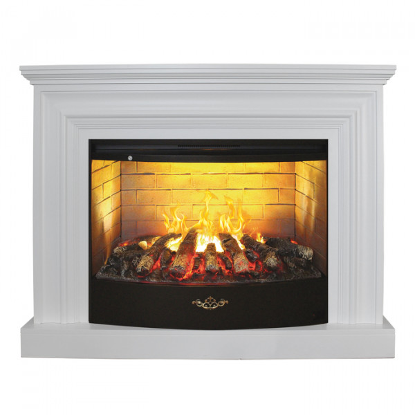 Электрокамин с широким очагом 3D Real-Flame Weston 33 WT с очагом 3D Firestar 33