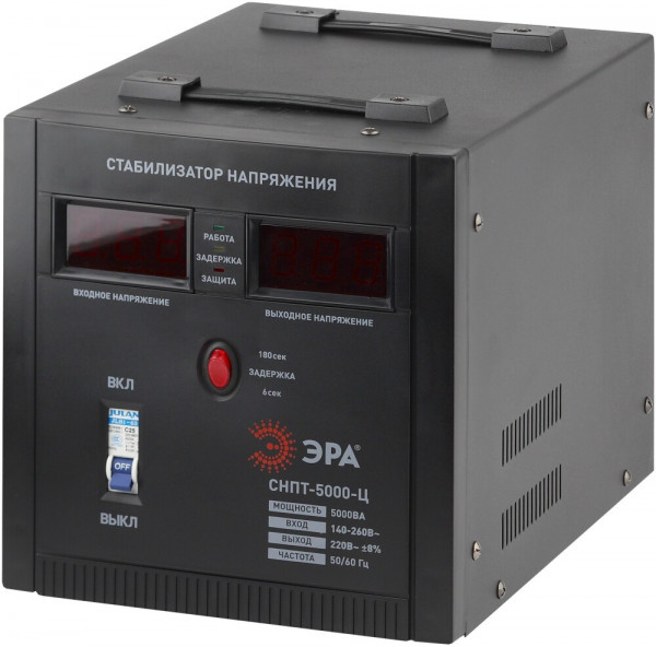 Стабилизатор напряжения ЭРА СНПТ-5000-Ц