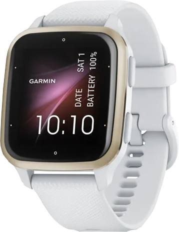 Умные часы Garmin Venu Sq 2 Cream Gold Aluminum Bezel with White Case and Silicone Band