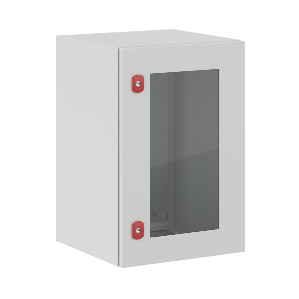 Шкаф электротехнический настенный DKC ST, IP66, 600х400х400 мм (ВхШхГ), дверь: стекло, корпус: сталь листовая, цвет: серый, с монтажной панелью, (R5STX0644)
