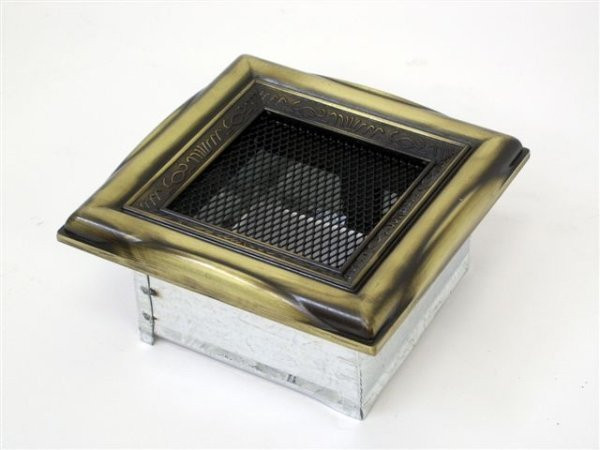 Вентиляционная решетка для камина Kratki 11х11 рустик 11R