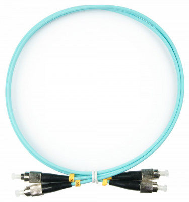 Коммутационный шнур оптический BNH Tight Buffer, Duplex FC/FC (UPC/UPC), OM3 50/125, LSNH, Ø 3мм, 5м, цвет: синий, (B660.2-FC-FC-OM3-5-LSZH)