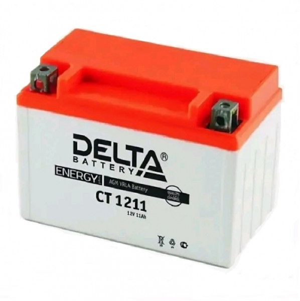 Аккумулятор для ИБП Delta Battery CT, 112х86х151 мм (ВхШхГ),  необслуживаемый свинцово-кислотный,  12V/11 Ач, (CT 1211)