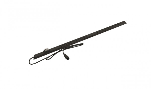 Блок силовых розеток Hyperline SHE, вертикальный, неуправляемый, IEC 320 C13 х 20, IEC 60320 С19 х 4, вход IEC 309 32A 2P+E, шнур 1 м, 1 800мм 32А, автомат, чёрный, клим.исп УХЛ4