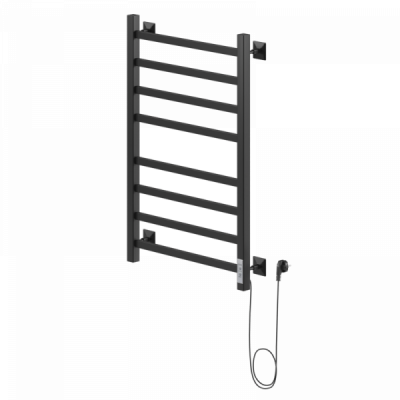 Электрический полотенцесушитель Ника STEP-1 80/50 RAL9005 черный матовый правый тэн
