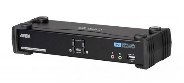 Переключатель KVM Aten, Altusen, портов: 2, 550х870х270 мм (ВхШхГ), USB, цвет: чёрный