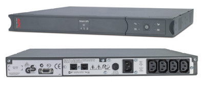 ИБП APC Smart-UPS SC, 450ВА, линейно-интерактивный, в стойку, 432х383х44 (ШхГхВ), 230V, 1U,  однофазный, Ethernet, (SC450RMI1U)