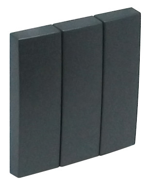 Клавиша для выключателя Efapel Logus90, 45х45 мм (ВхШ), кол-во клавиш: 3, цвет: тёмно-серый, (90661 TIS)