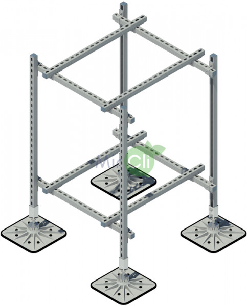 Подставка для кондиционера ZARUS Рама кровельная двухъярусная 800х1000мм (до 500кг) Поворотная