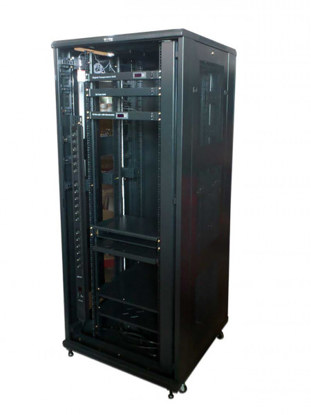 Панель боковая TWT Business, 47U, 2115х383х18 мм (ВхШхГ), перфорированная, для шкафов, комплект 2 шт, цвет: чёрный