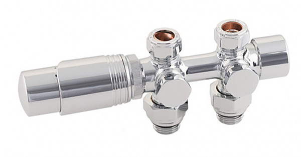 Двухтрубный узел нижнего подключения Delta DUO М30х1,5 (Хром)