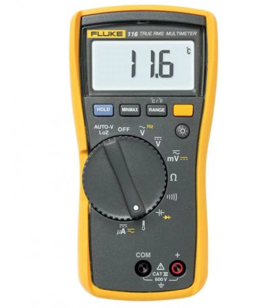 Мультиметр FLUKE 110, кабельный, с дисплеем, питание: батарейки, корпус: пластик, с инфракрасным пирометром, (4296018)