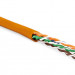 Кабель витая пара Hyperline, U/UTP, 4 пар., кат. 6, проводник Ø 0,61мм, AWG24, LSZH (нг(A)-HF), 250МГц, 1м (бухта 100м), тип прокладки: внутри зданий, цвет: оранжевый