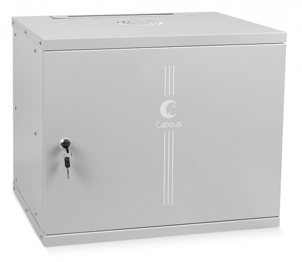 Шкаф телекоммуникационный настенный Cabeus Light, 19", 4U, 230х550х450 мм (ВхШхГ), дверь: металл, боковая панель: сплошная несъемная, разборный, цвет: серый