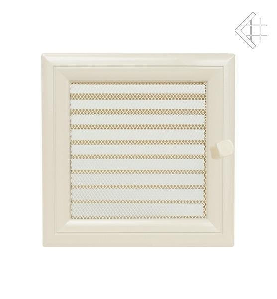 Вентиляционная решетка для камина Kratki 22х22 Оскар бежевая с жалюзи 22OKX