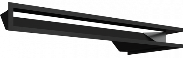 Вентиляционная решетка Kratki Люфт угловая левая черная LUFT/NL/9/8040/45S/C